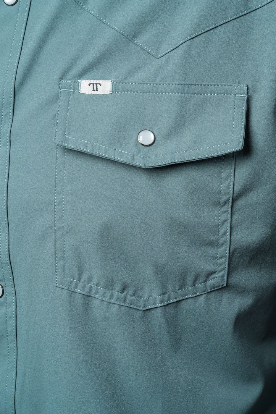 Ferrell | Aqua | Short Sleeve Snap Shirt