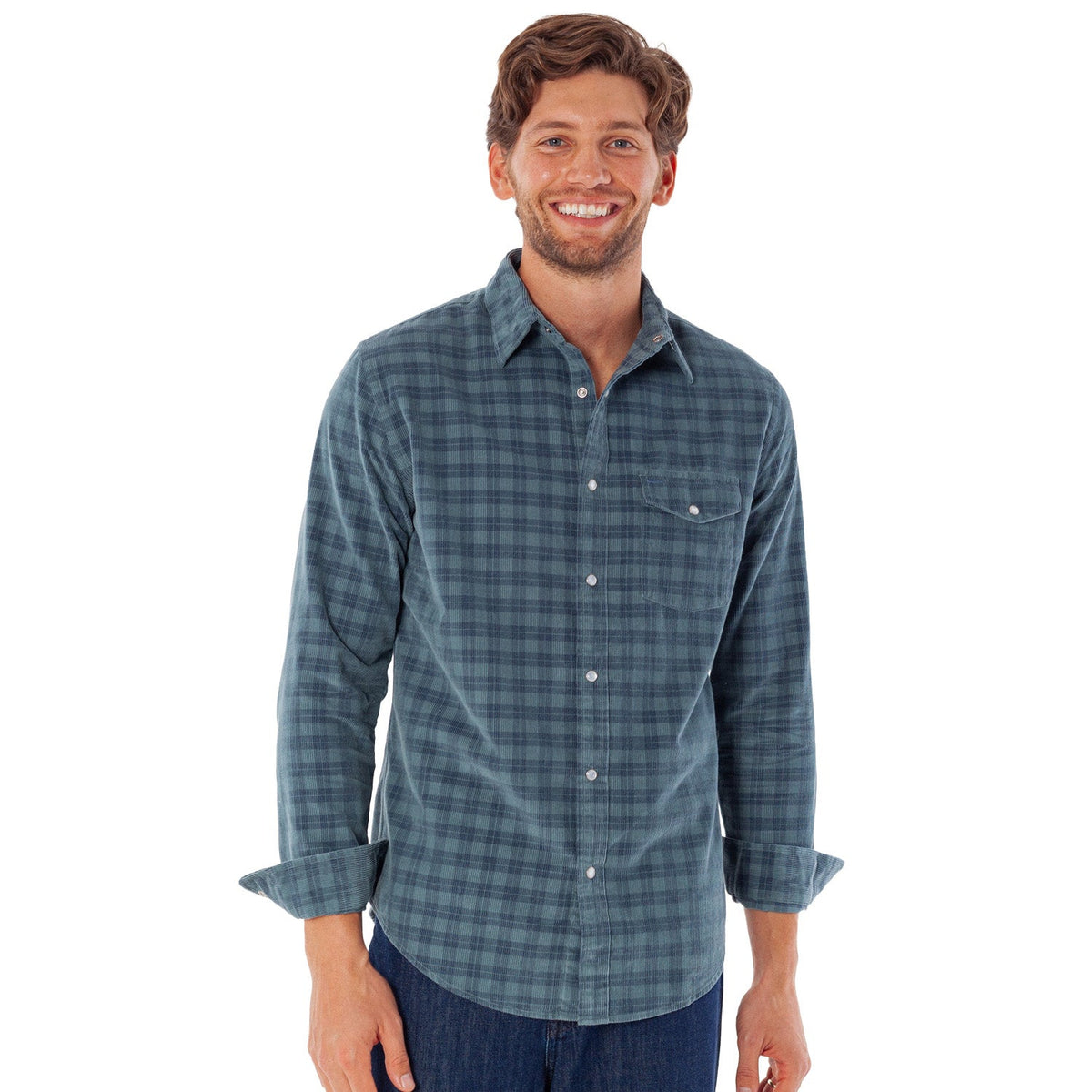 Criquet | Corduroy Peal Snap | Slate Check