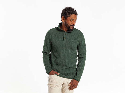 Criquet Quilted Pullover- Heather Ivy