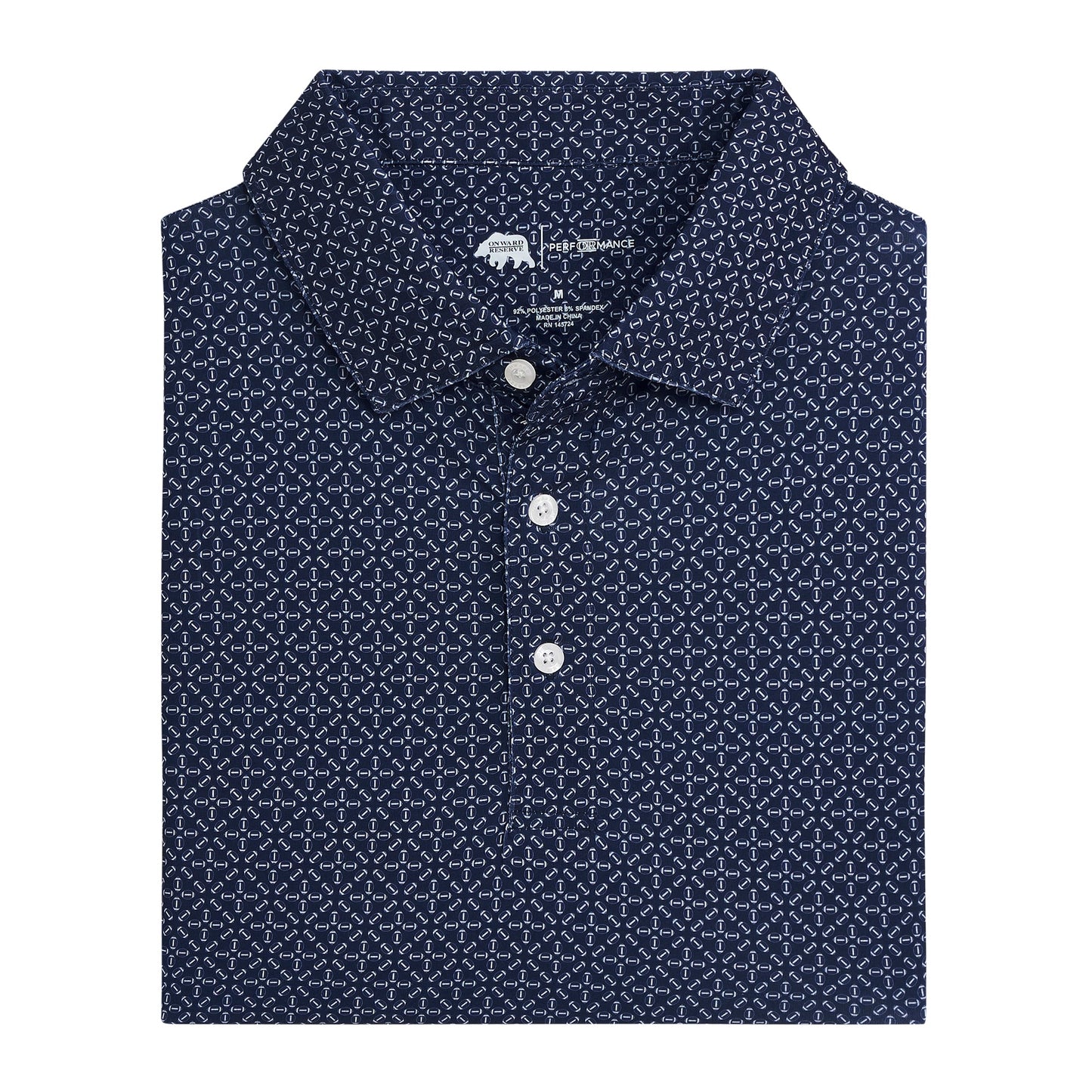 Onward Reserve Gameday Printed Performance Polo - Navy