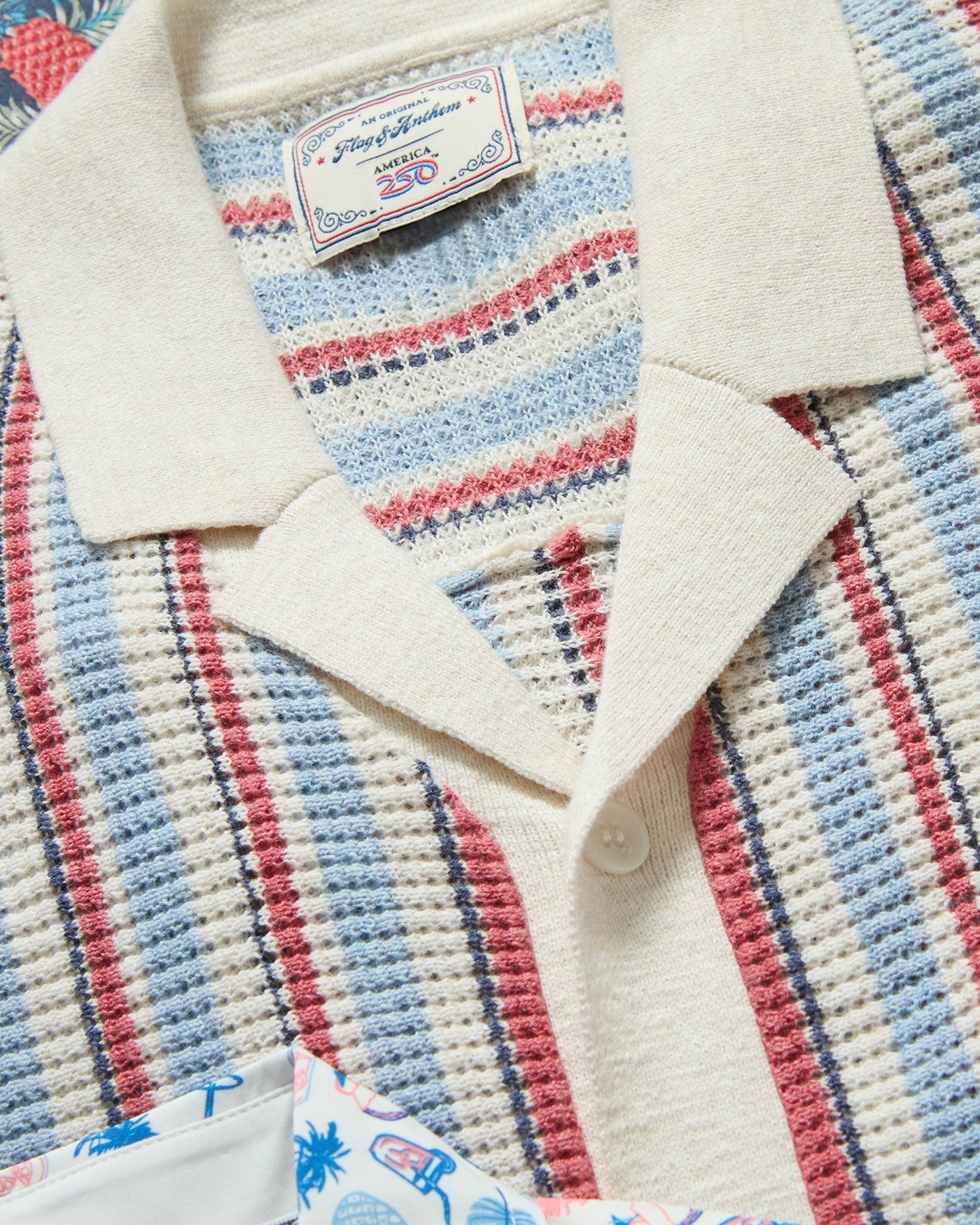 Flag and Anthem | Acworth Button Sweater | Red White Blue