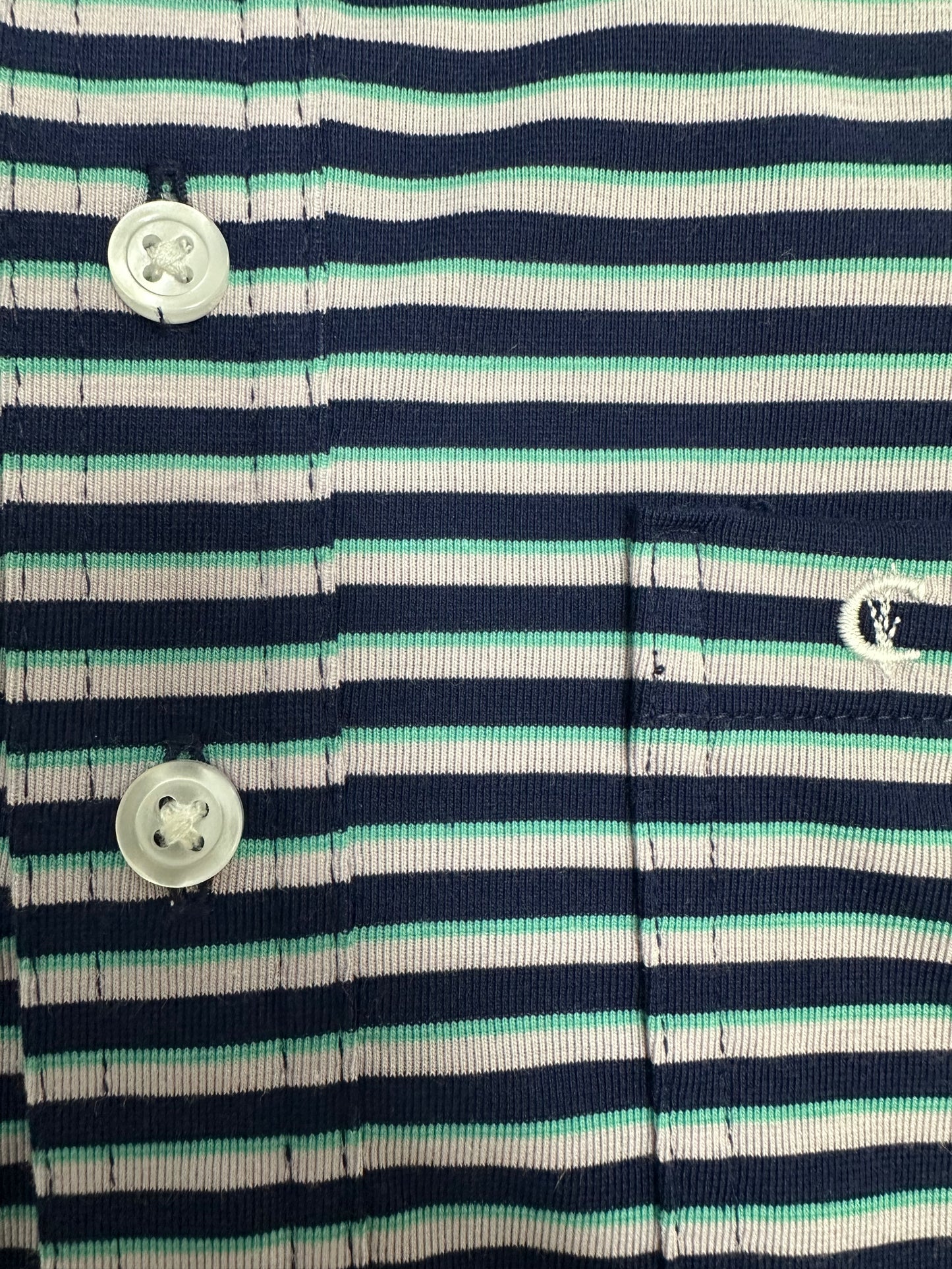 Criquet Performance Players Shirt - Navy Duval Stripe