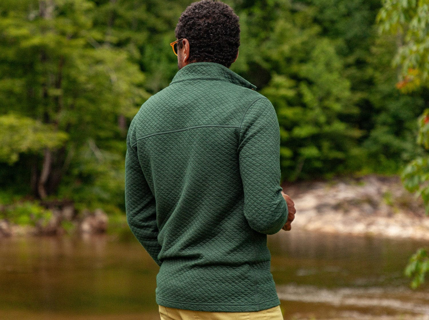 Criquet Quilted Pullover- Heather Ivy
