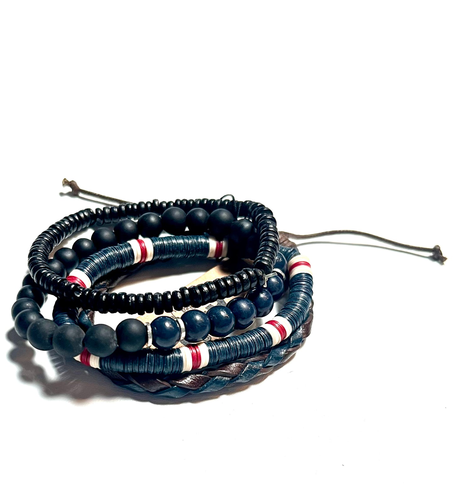 Roosters Men's Collection  Bracelet - 4 Piece Rope & Braid