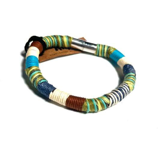 Roosters Men's Collection  Bracelet -Multi Color Sea Braid