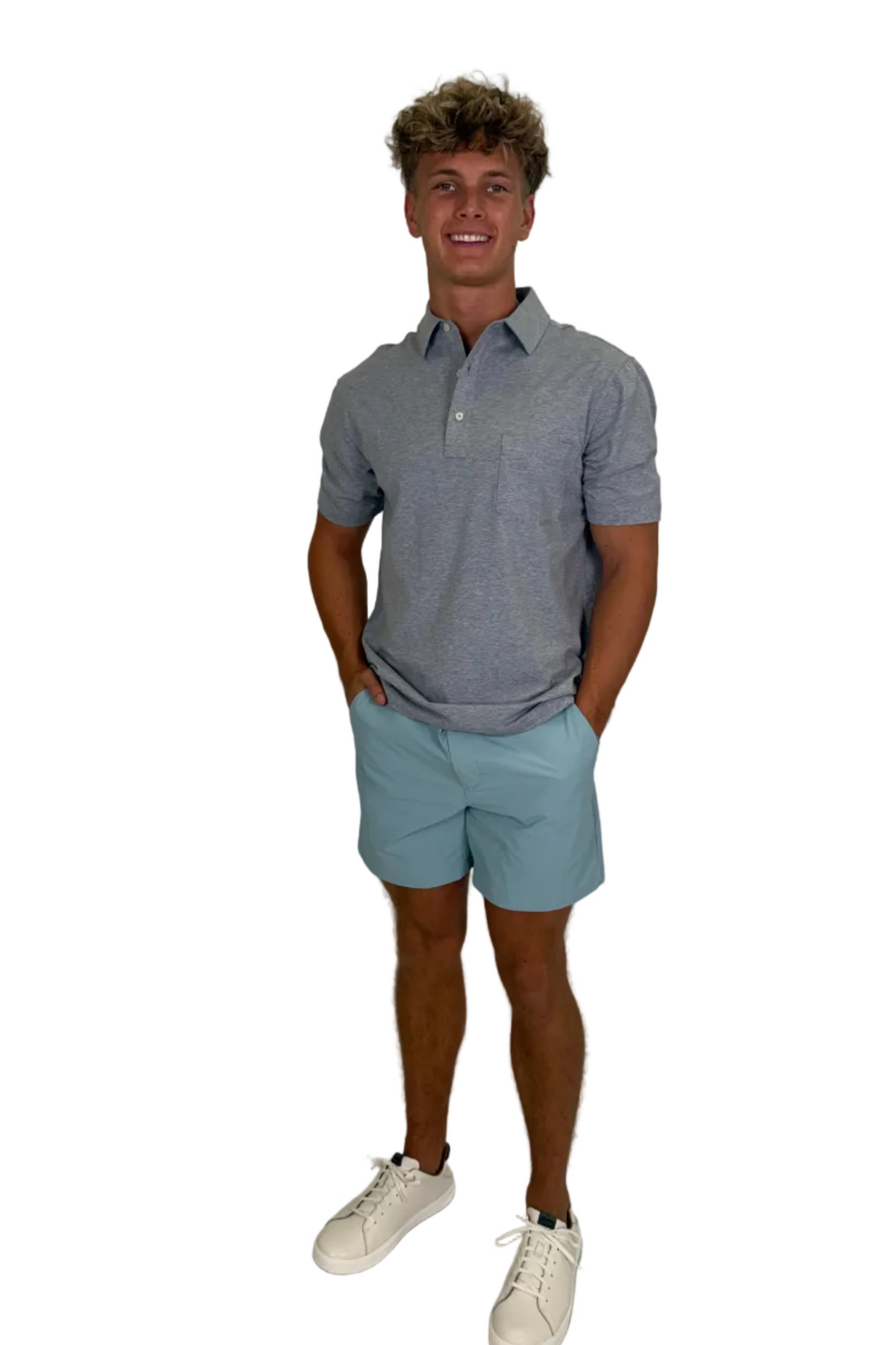 GenTeal Kelley Cotton Blend Polo - Gray