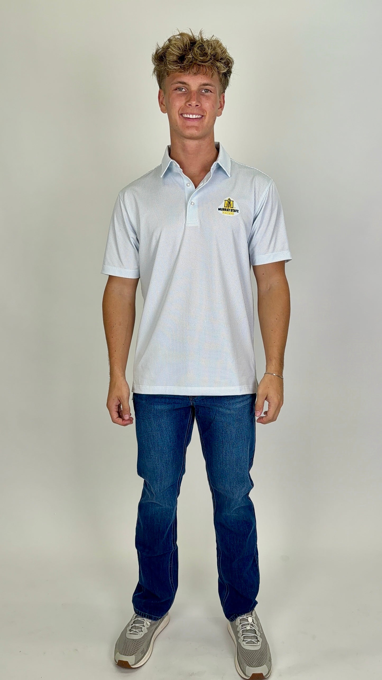GenTeal Murray State Jacquard Performance Polo - Heritage Blue