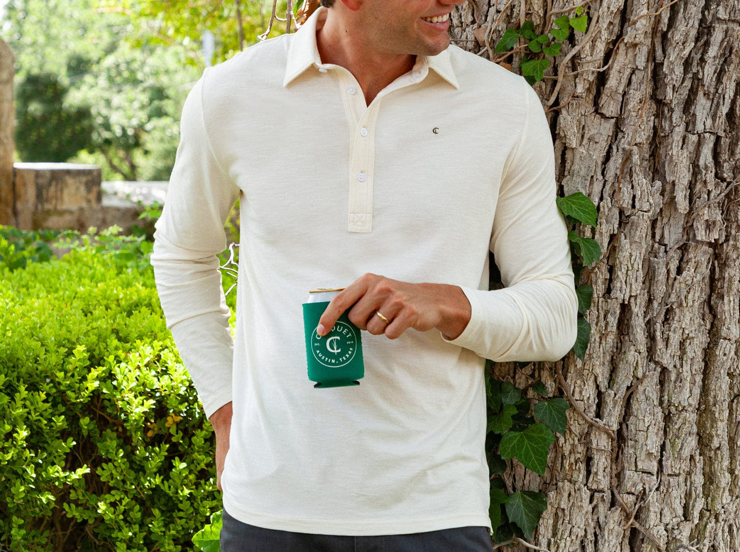 Criquet | Long Sleeve Range Polo | Natural