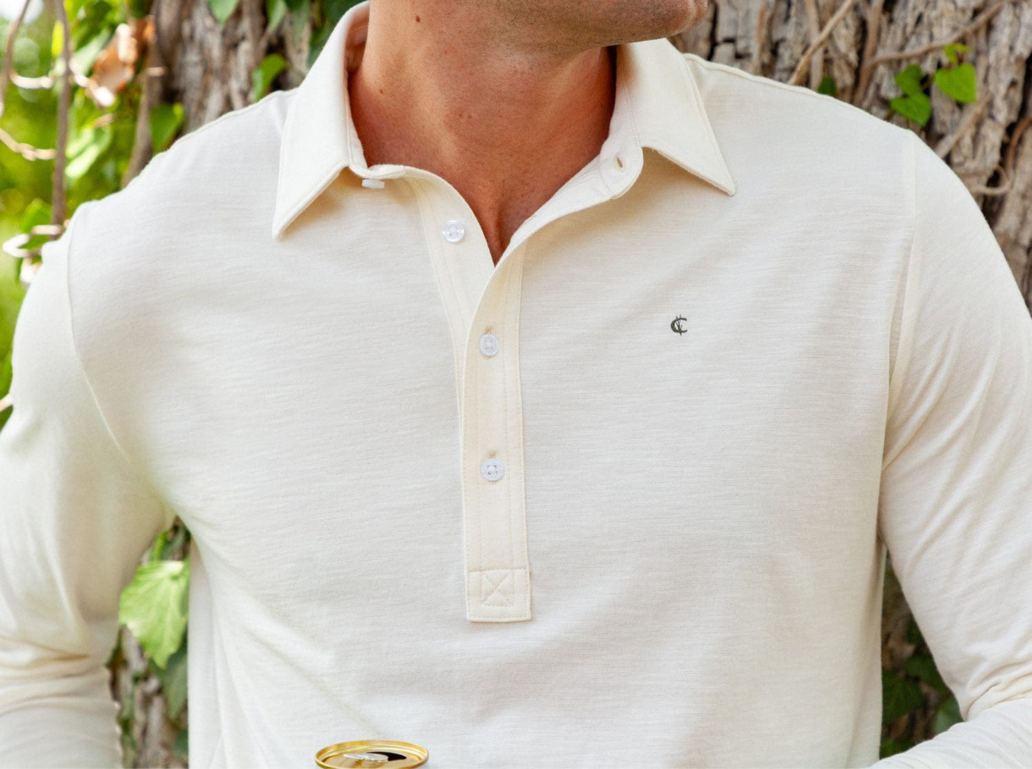 Criquet | Long Sleeve Range Polo | Natural