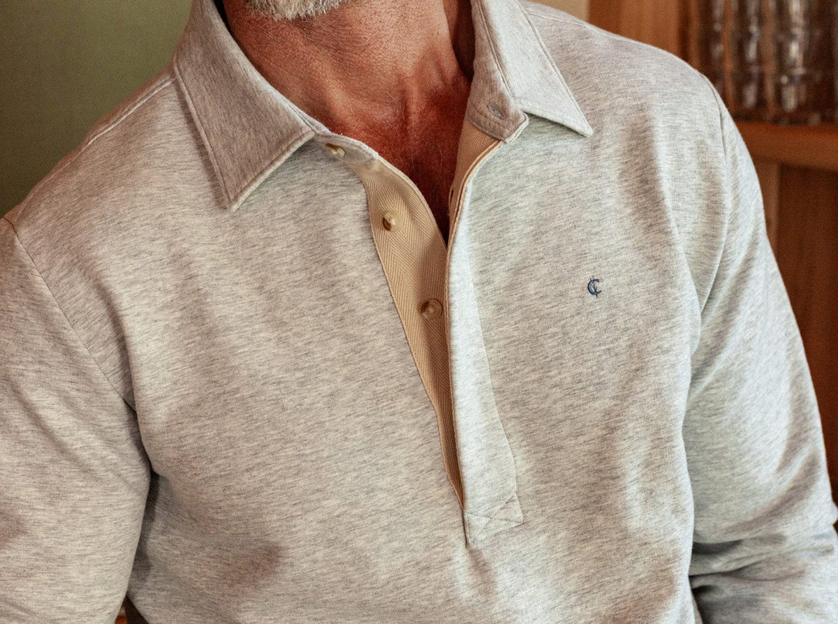 Criquet | Collared Sweatshirt | Heather Light Gray