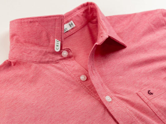 Criquet Top-Shelf Micro Stripe Players Shirt - Pink