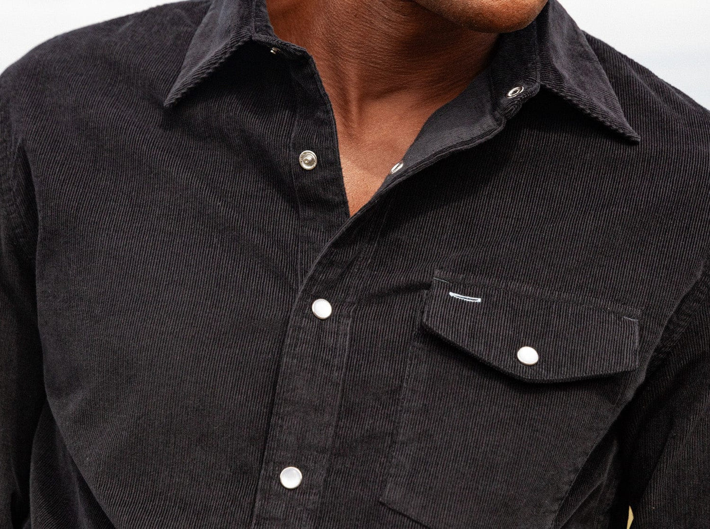 Criquet Corduroy Pearl Snap - Midnight Oil