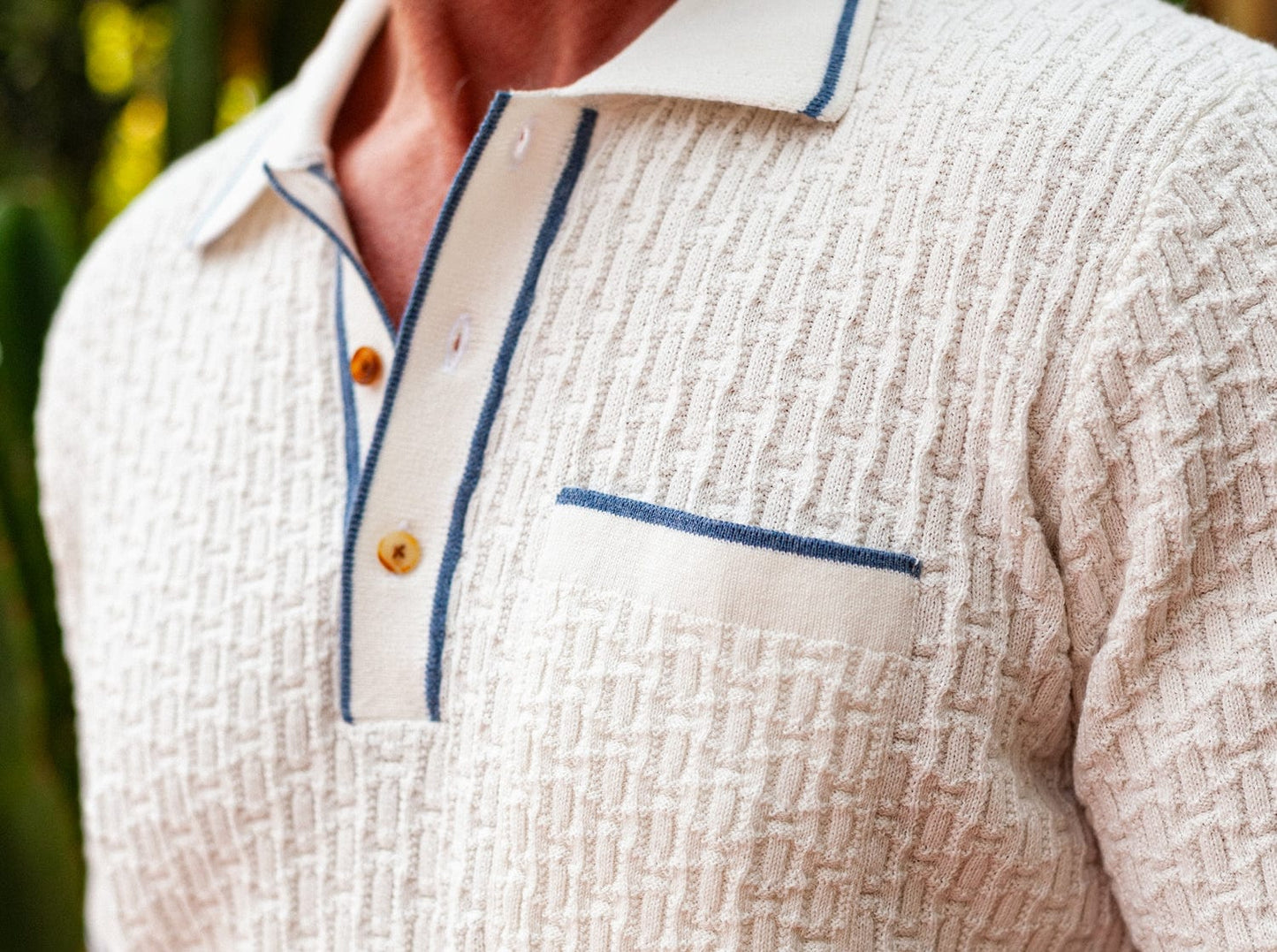 Criquet Bungalow Sweater Polo - White