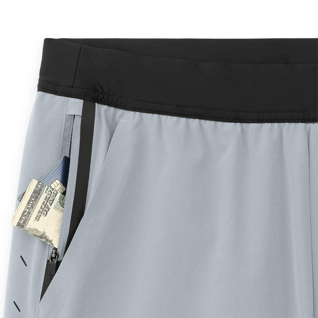 Ten Thousand 7" Interval Shorts with Liner - Light Grey
