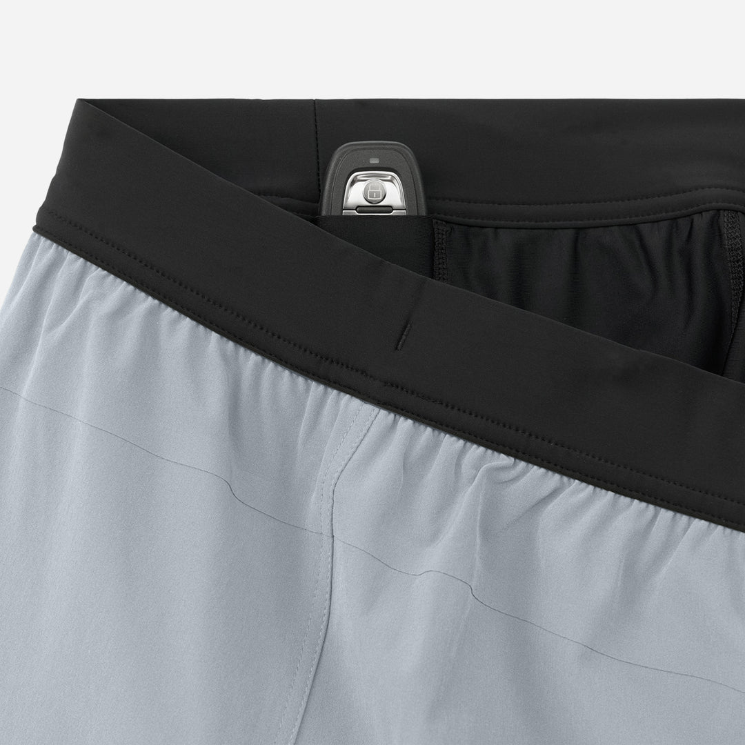 Ten Thousand 7" Interval Shorts with Liner - Light Grey