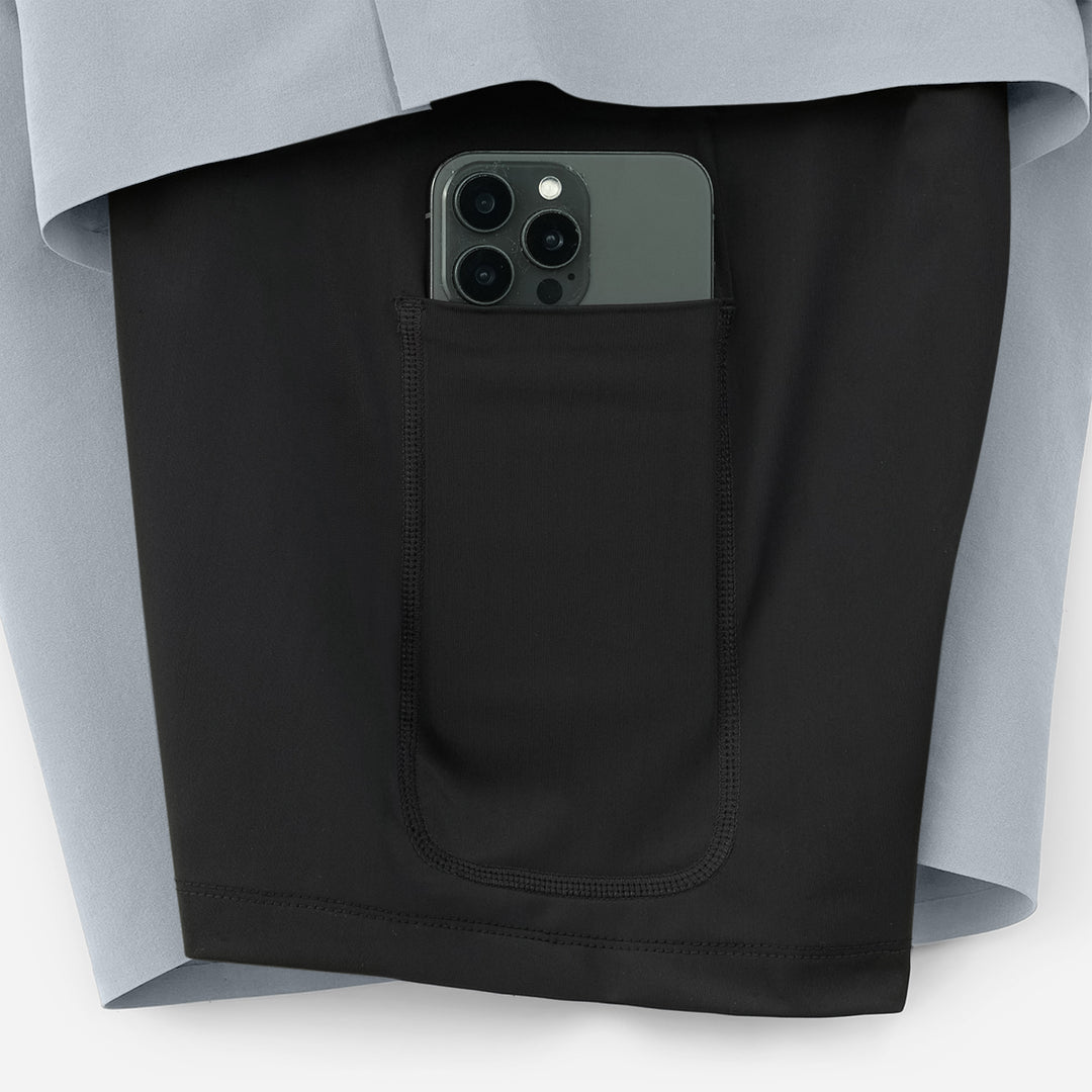 Ten Thousand 7" Interval Shorts with Liner - Light Grey