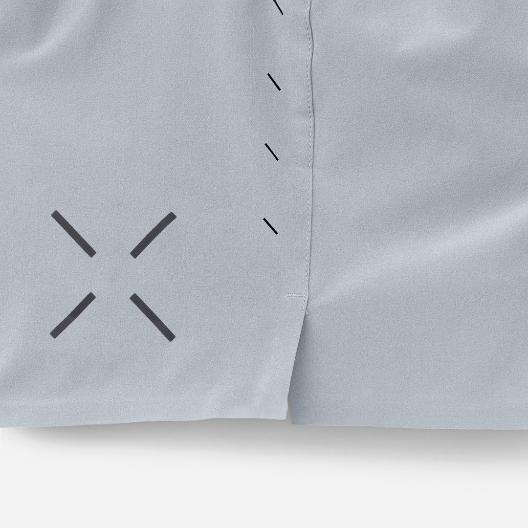 Ten Thousand 7" Interval Shorts with Liner - Light Grey