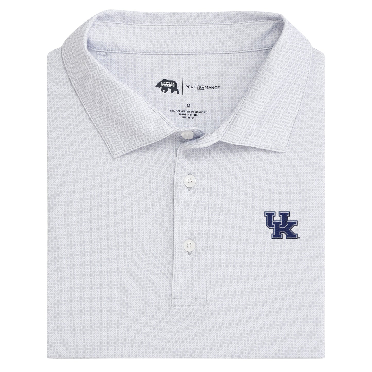 Onward Reserve Kentucky Range Printed Performance Polo - White