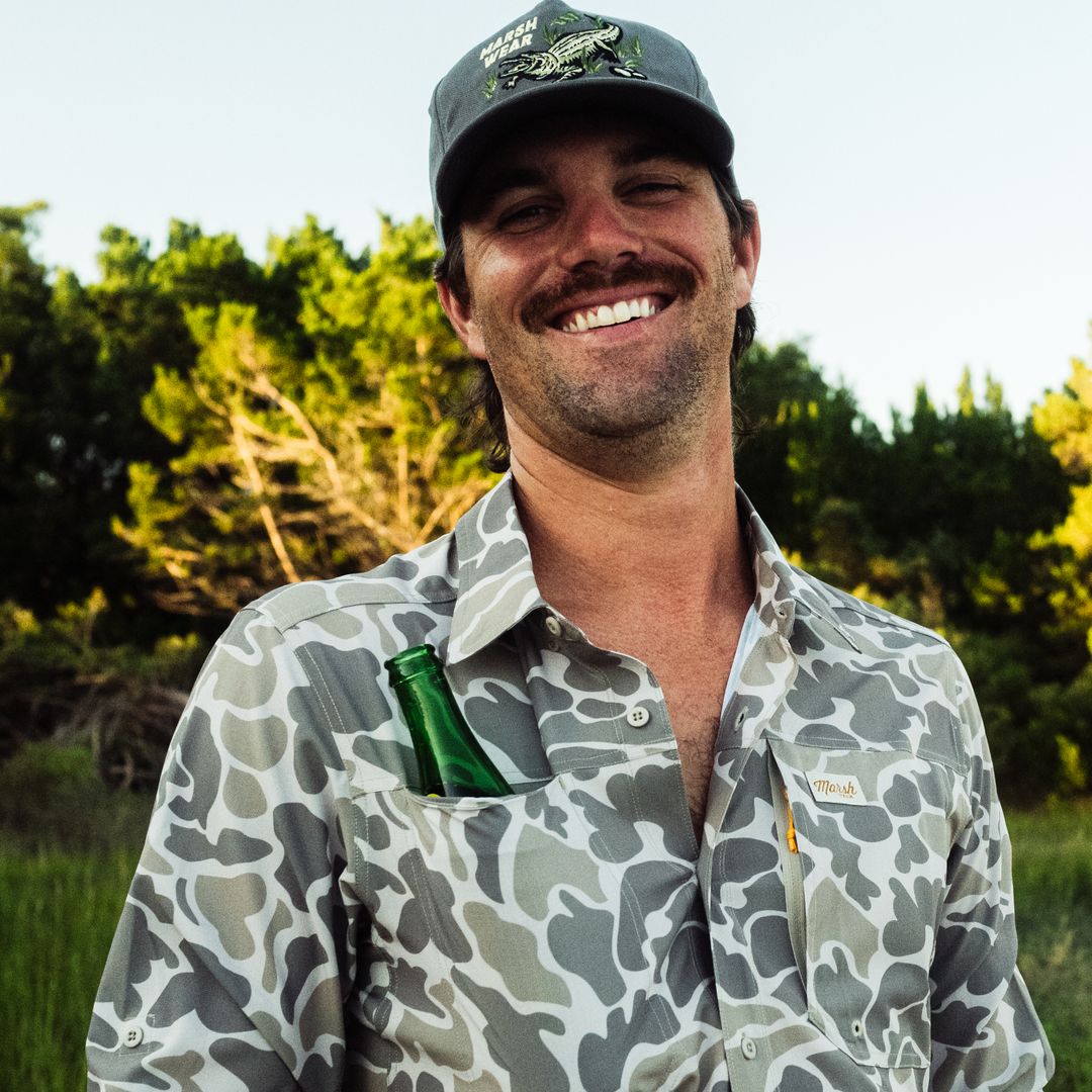 Marsh Wear | Lenwood Tech Long Sleeve Shirt | Khaki Mallard Camo