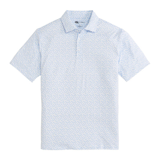 Onward Reserve Leeward Printed Performance Polo - Shale Green