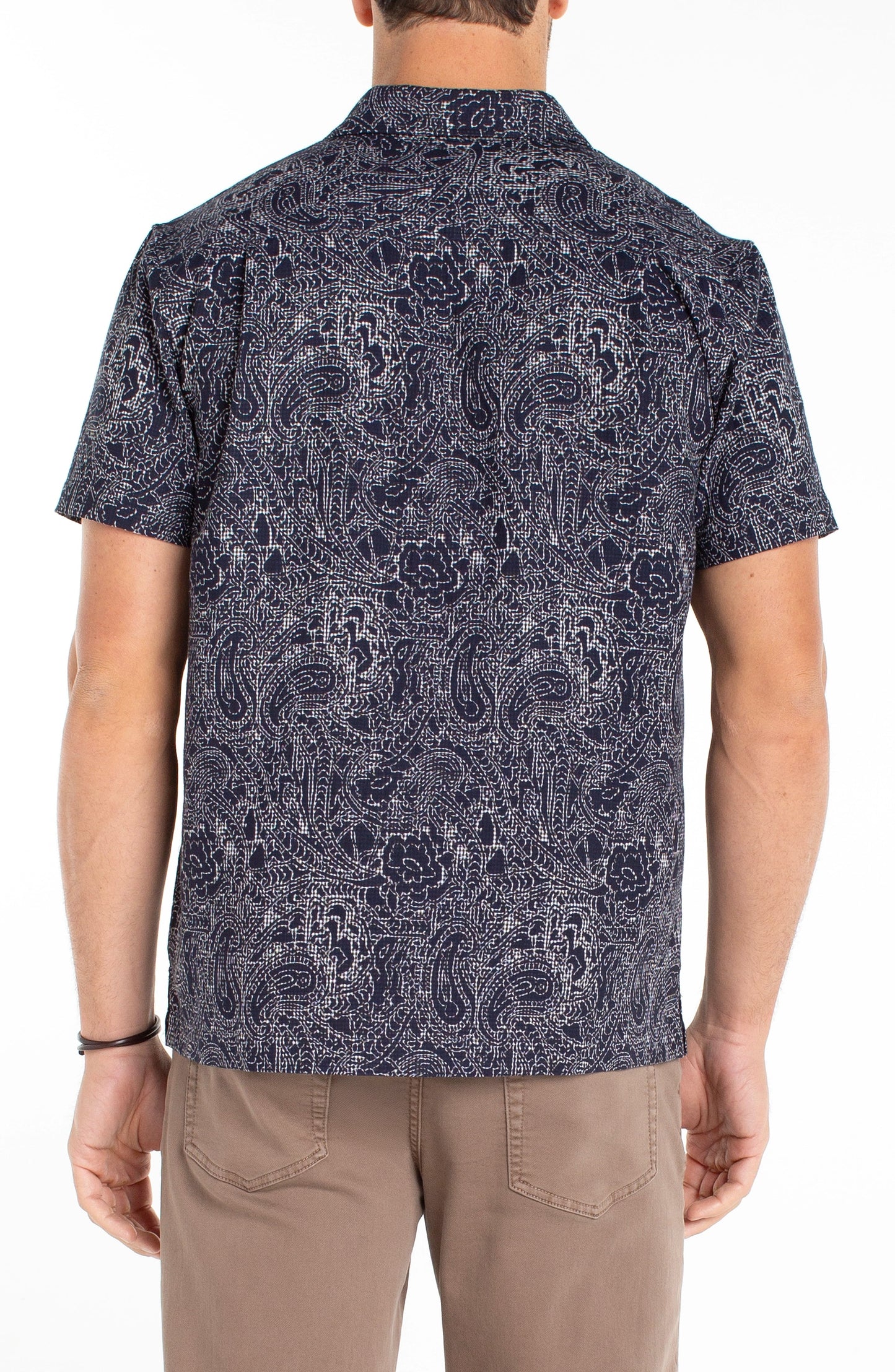 Liverpool Los Angeles | Short Sleeve Button Up Shirt | Midnight