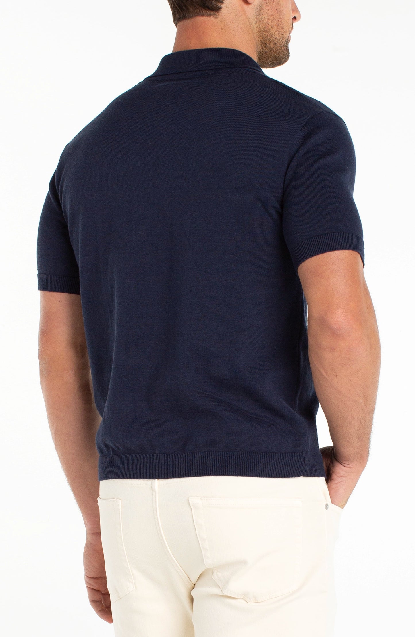 Liverpool Los Angeles | Sweater Knit Polo | Navy