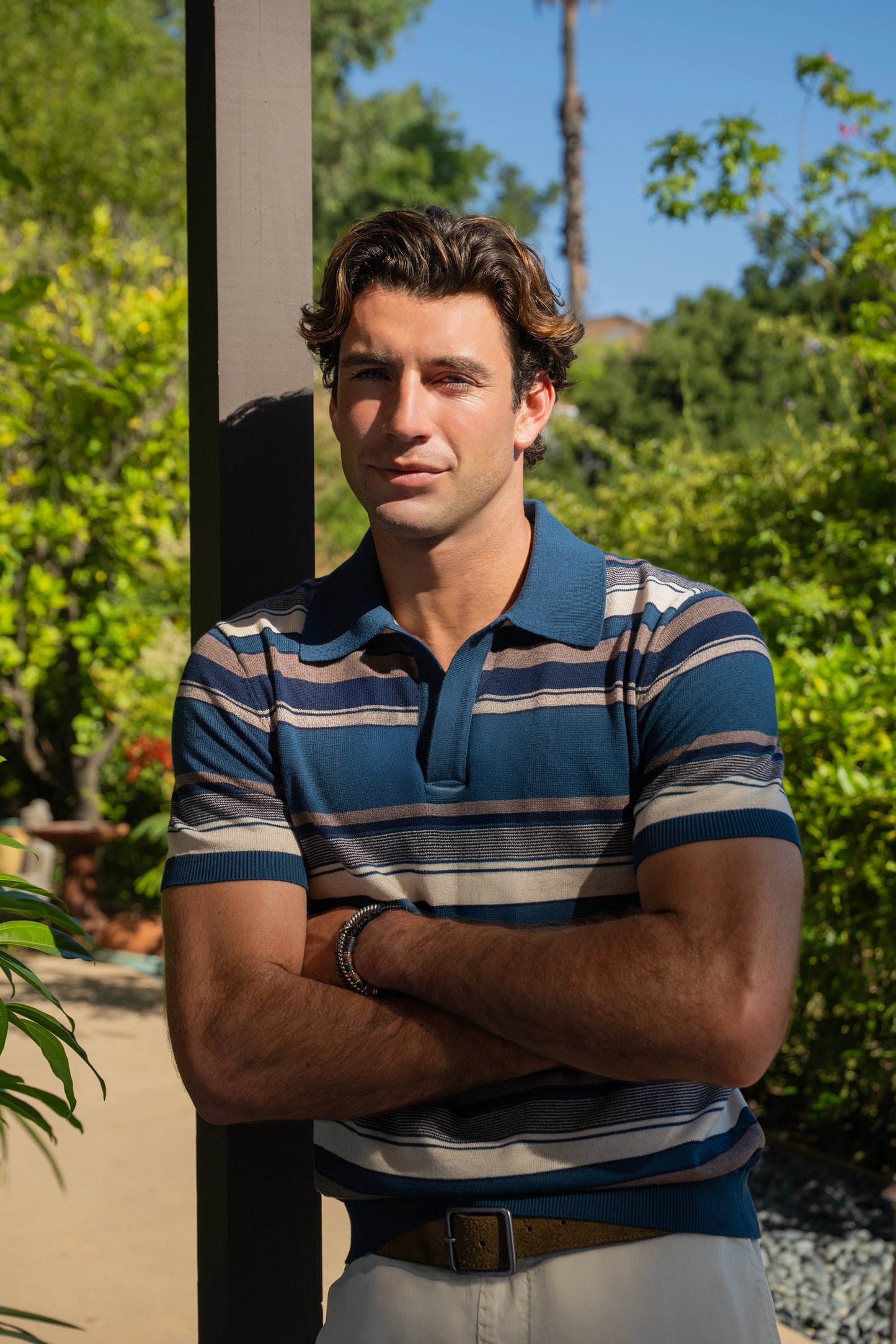 Liverpool Los Angeles | Johnny Collar Sweater Knit Polo | Navy
