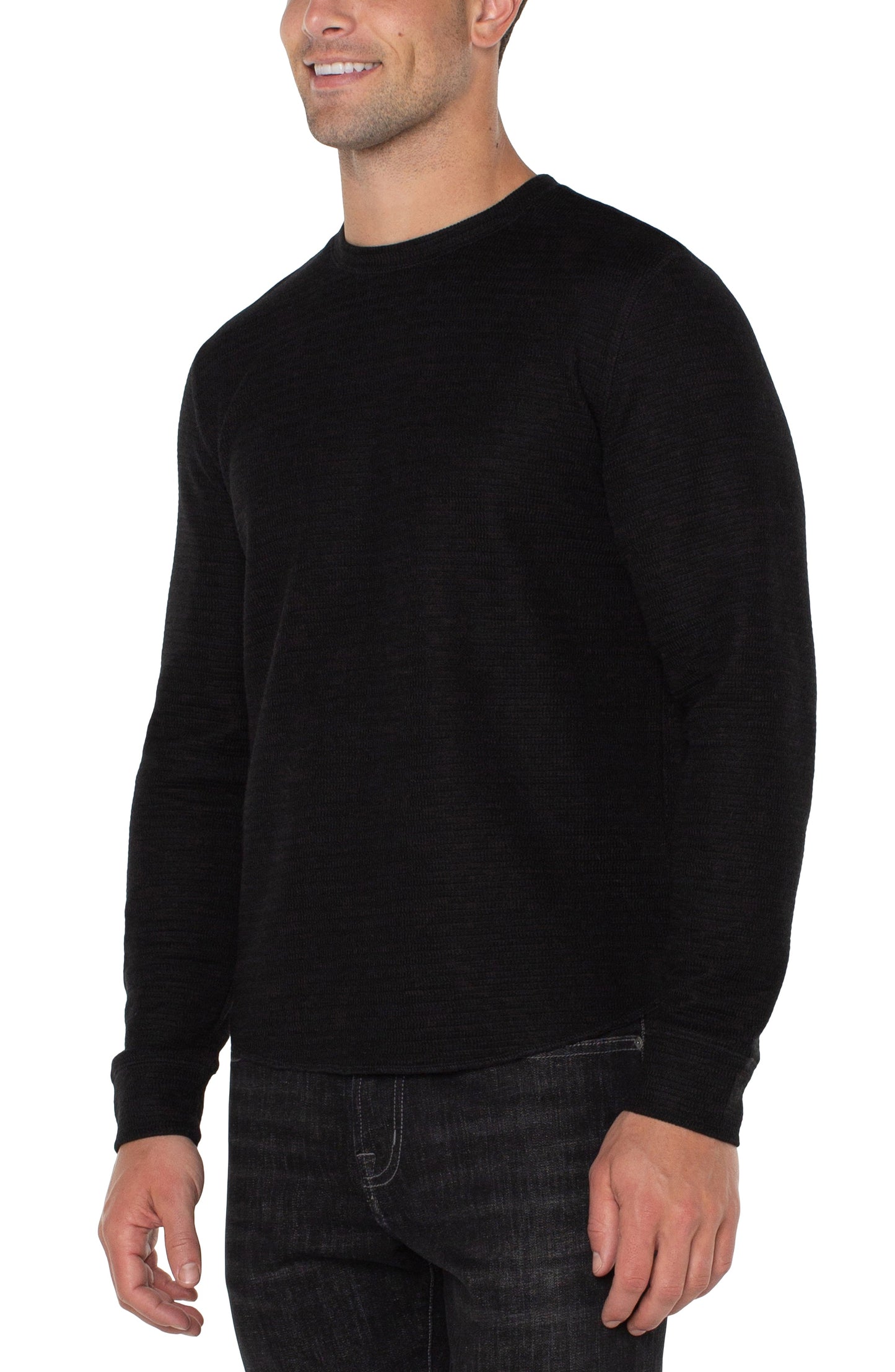 Liverpool Los Angeles Long Sleeve Crew Neck - Black