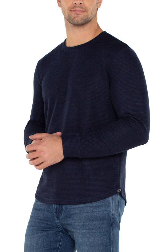 Liverpool Los Angeles Long Sleeve Crew Neck - Navy