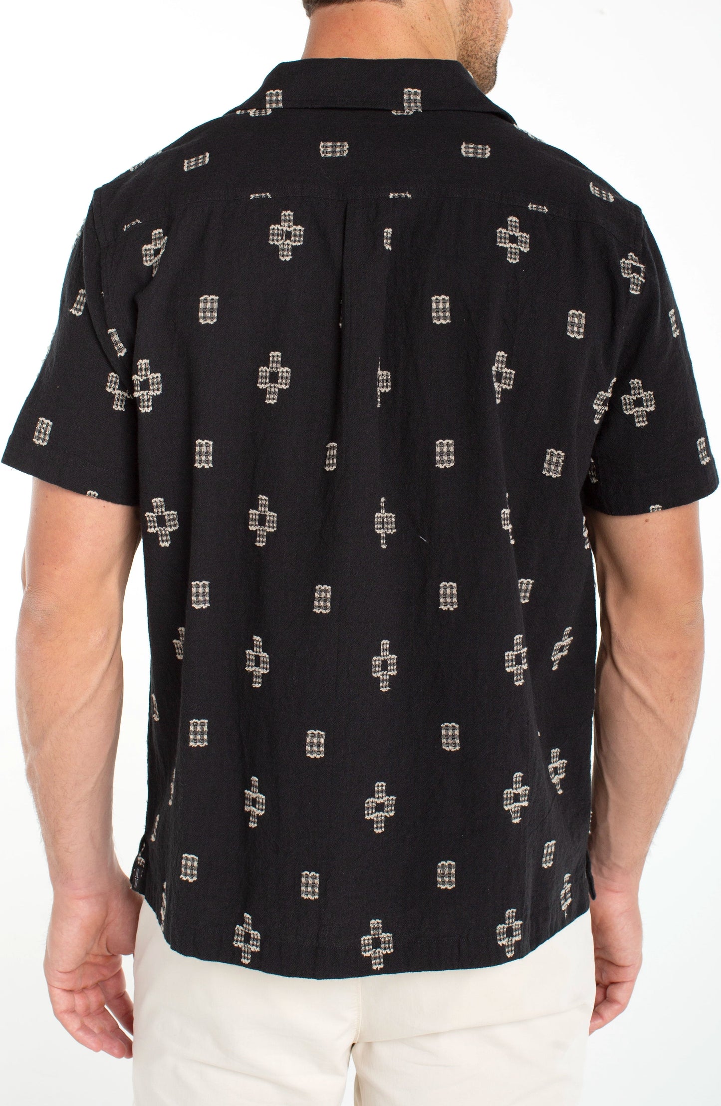 Liverpool Los Angeles | Short Sleeve Button Up Camp Shirt | Black