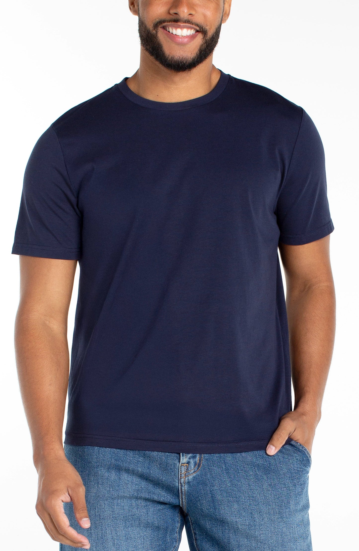Liverpool Los Angeles Short Sleeve Crew Neck Tee - Navy