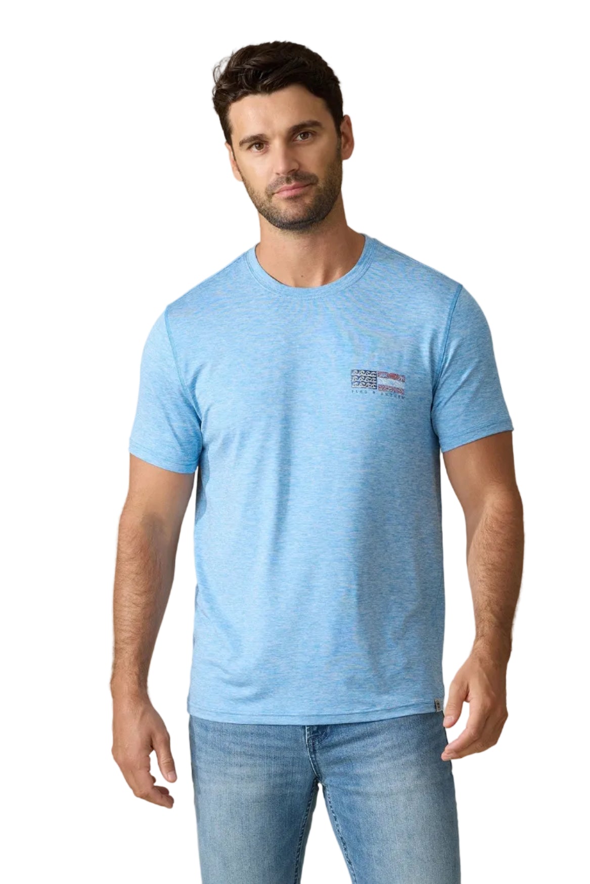 Flag and Anthem | Americana Costal Flag Tee | Blue