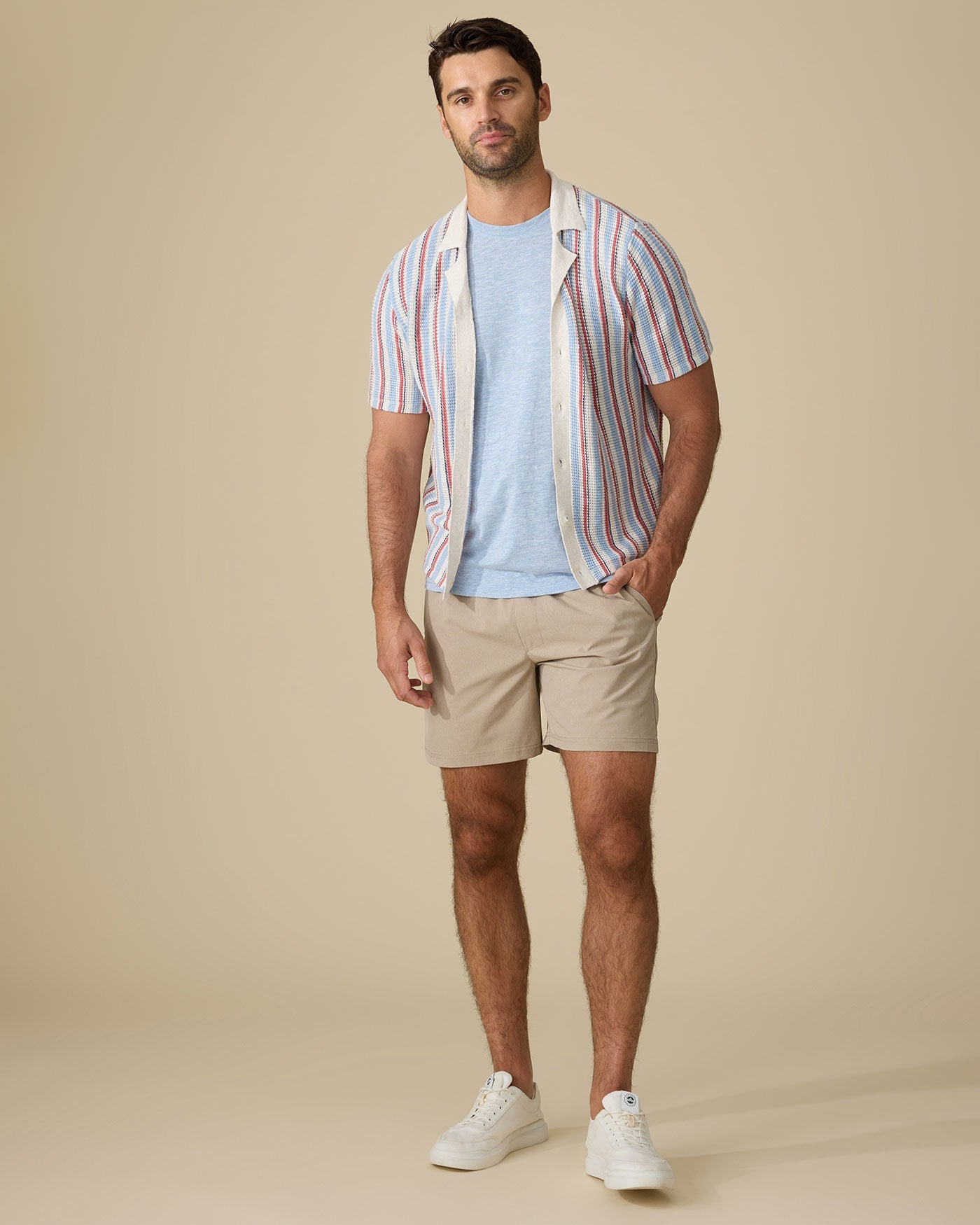 Flag and Anthem | Acworth Button Sweater | Red White Blue