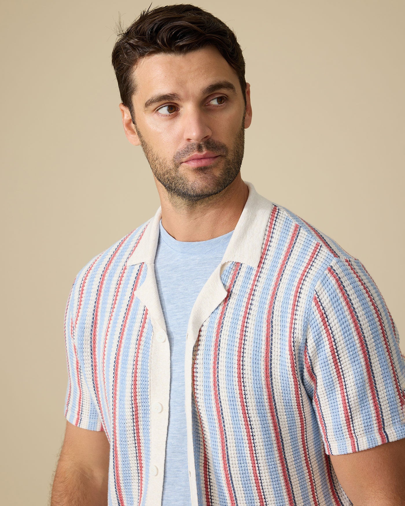 Flag and Anthem | Acworth Button Sweater | Red White Blue