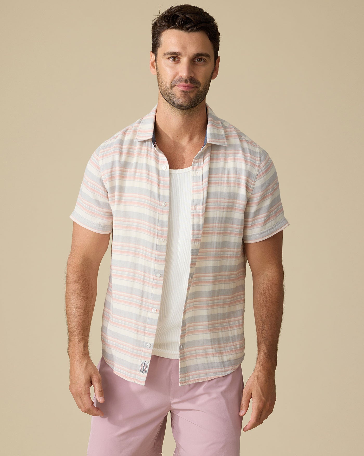 Flag and Anthem | Alameda Stripe | Cream & Pink