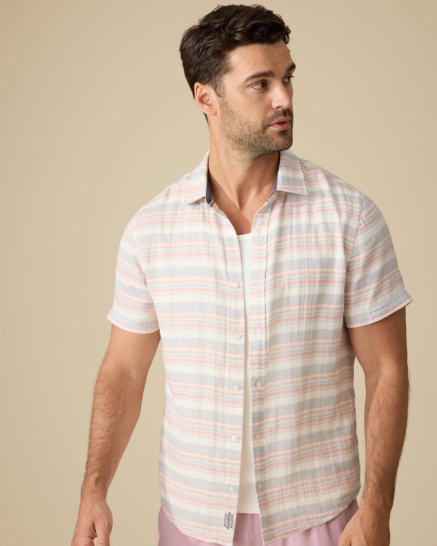 Flag and Anthem | Alameda Stripe | Cream & Pink