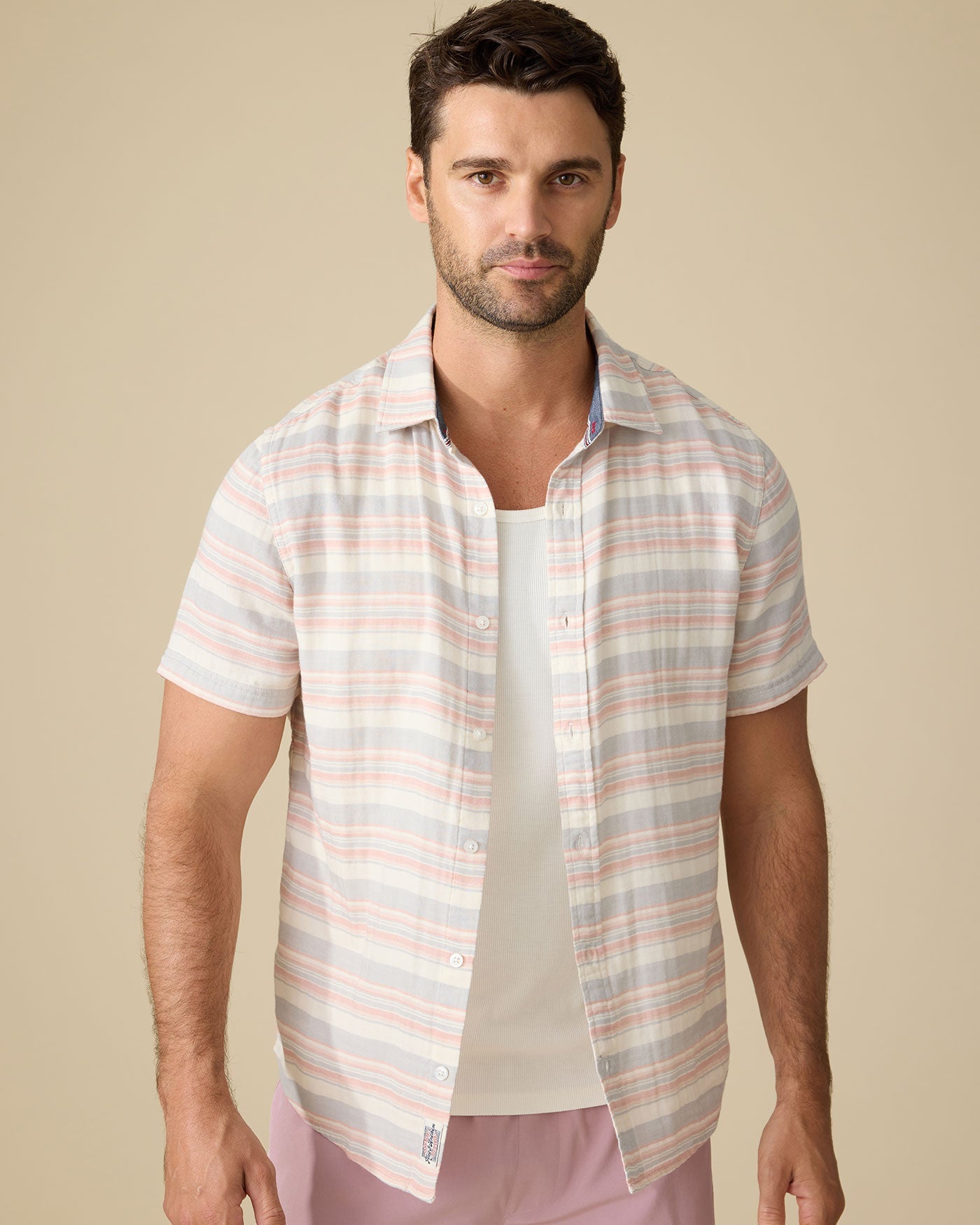 Flag and Anthem | Alameda Stripe | Cream & Pink