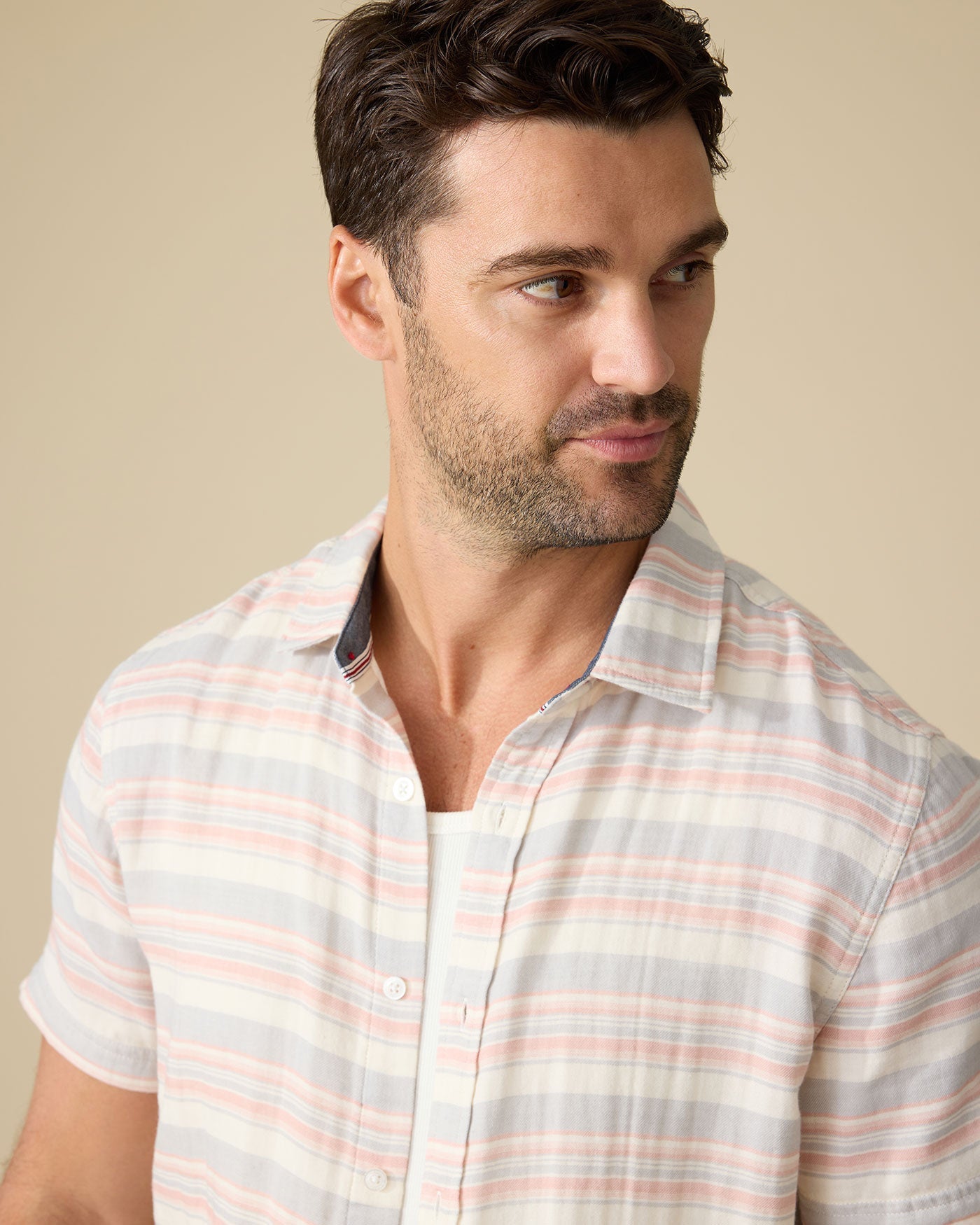 Flag and Anthem | Alameda Stripe | Cream & Pink