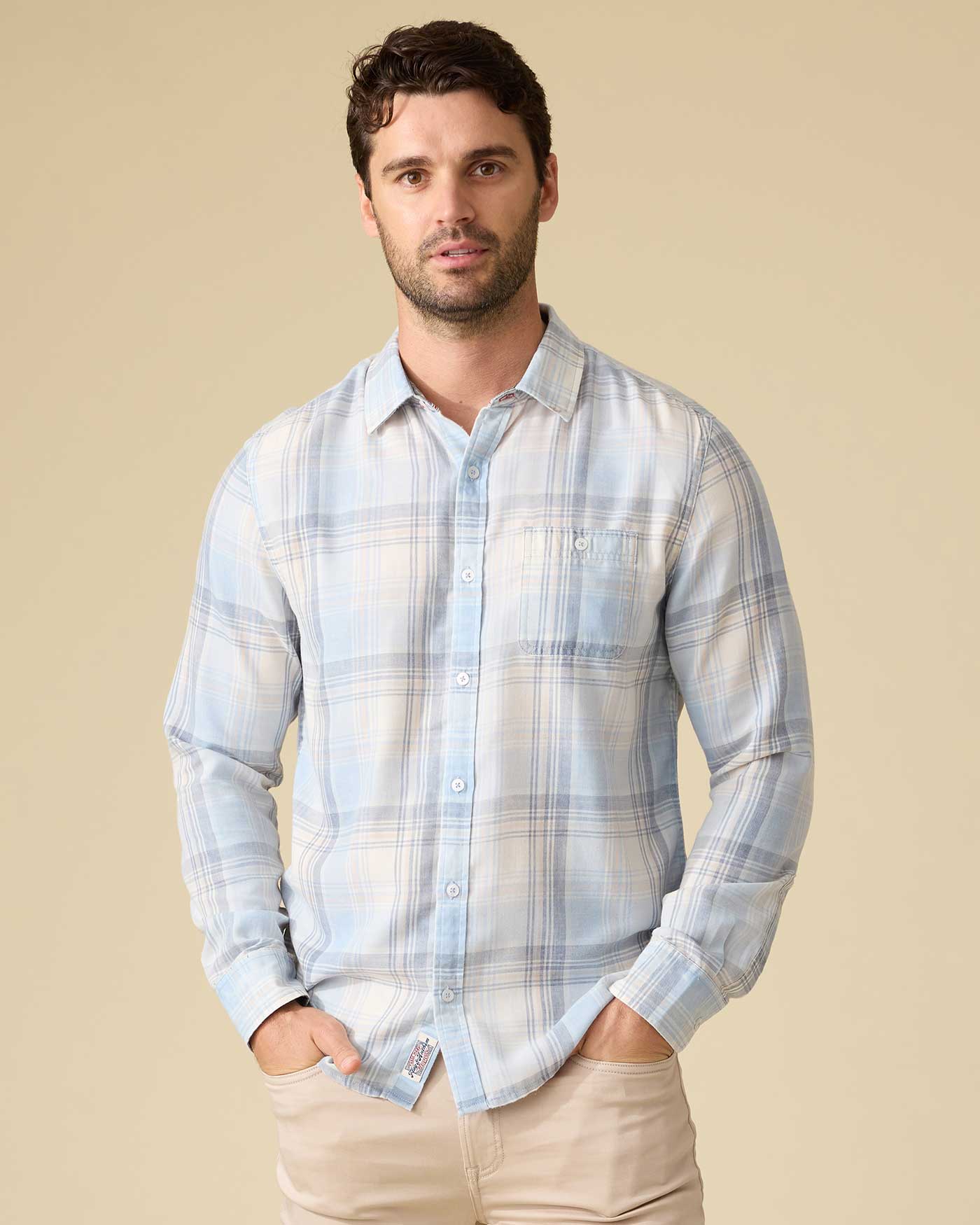 Flag and Anthem Lakeland Vintage Washed Shirt - Blue & Navy