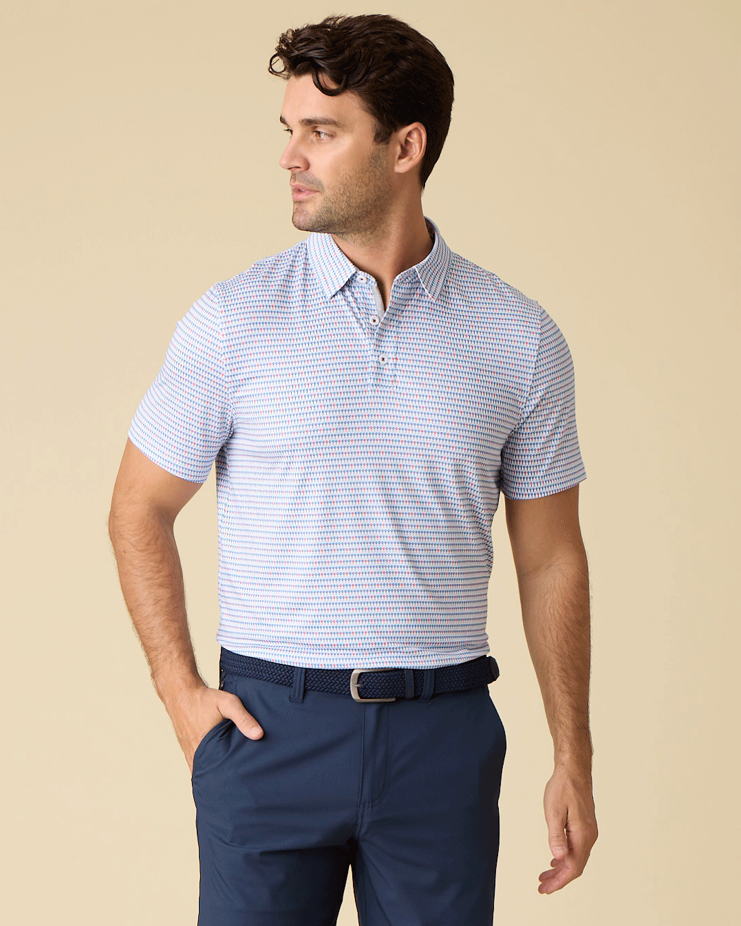Flag and Anthem MVP PASCO Golf Ball Print Polo