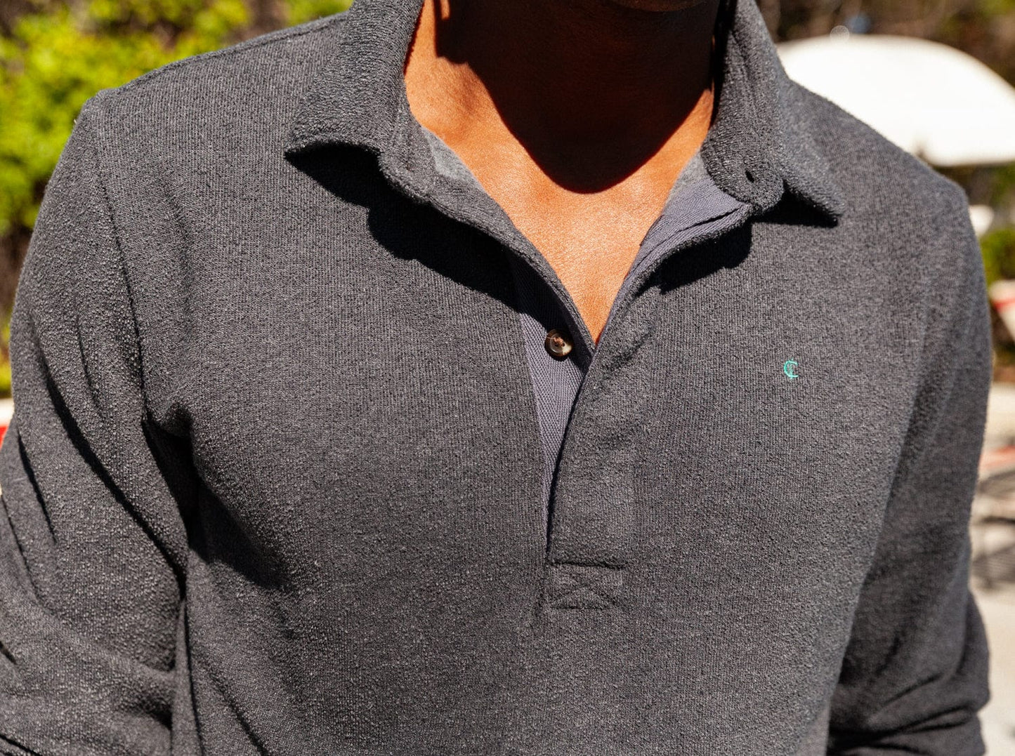 Criquet Terry Collared Sweatshirt - Smokeshow