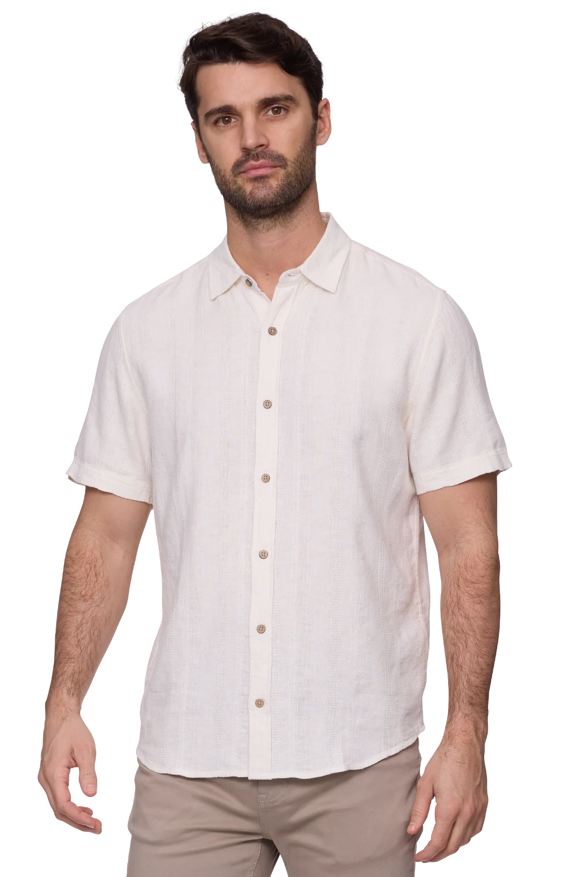 Flag and Anthem Oceanside Linen Shirt - White