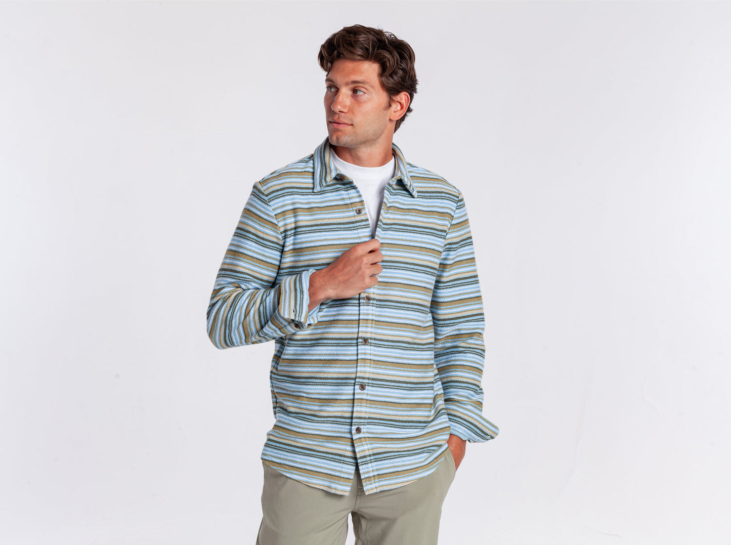 Criquet Mexicali Knit Overshirt - Olive Multi