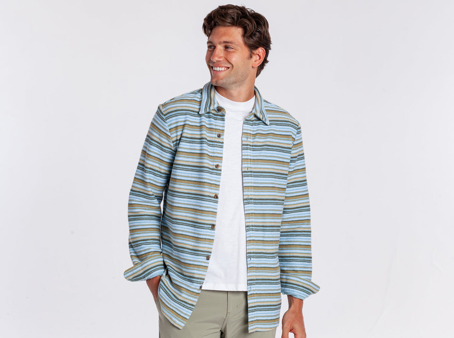 Criquet Mexicali Knit Overshirt - Olive Multi