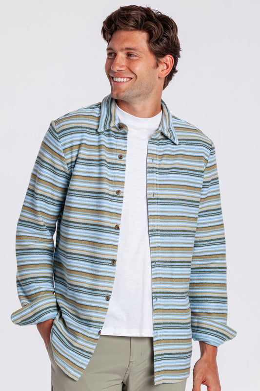 Criquet Mexicali Knit Overshirt - Olive Multi
