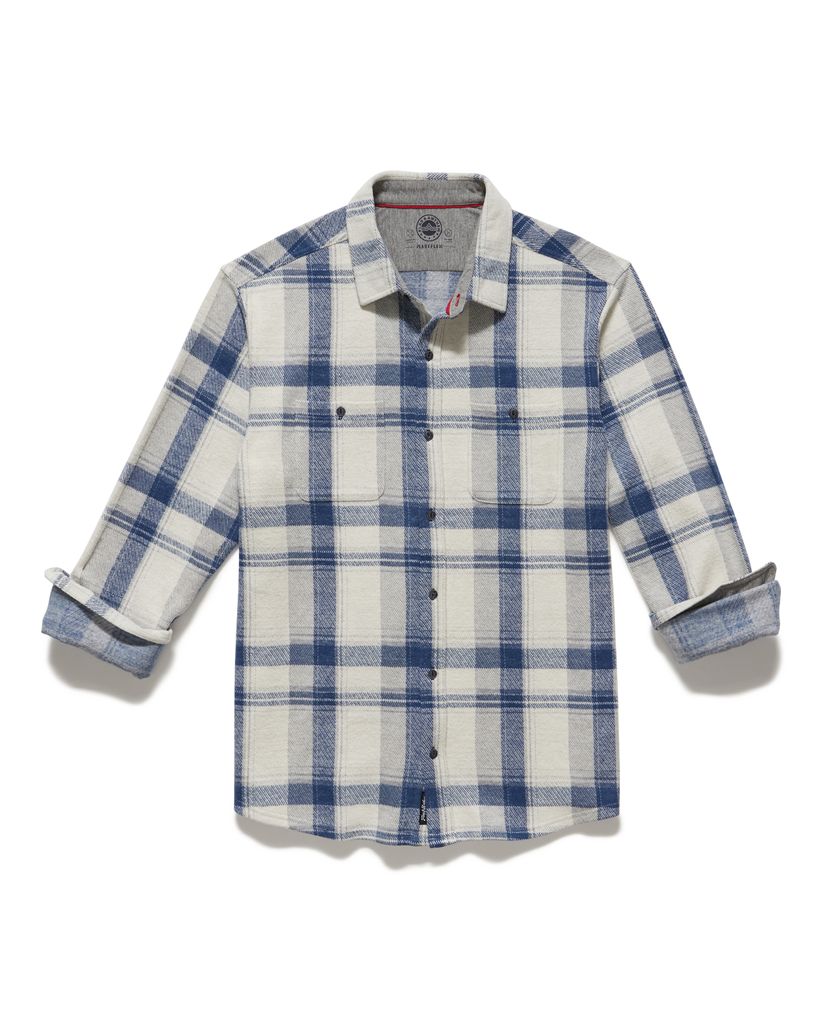 Flag & Anthem | Hero Stretch Flannel Shirt | Cream/Blue