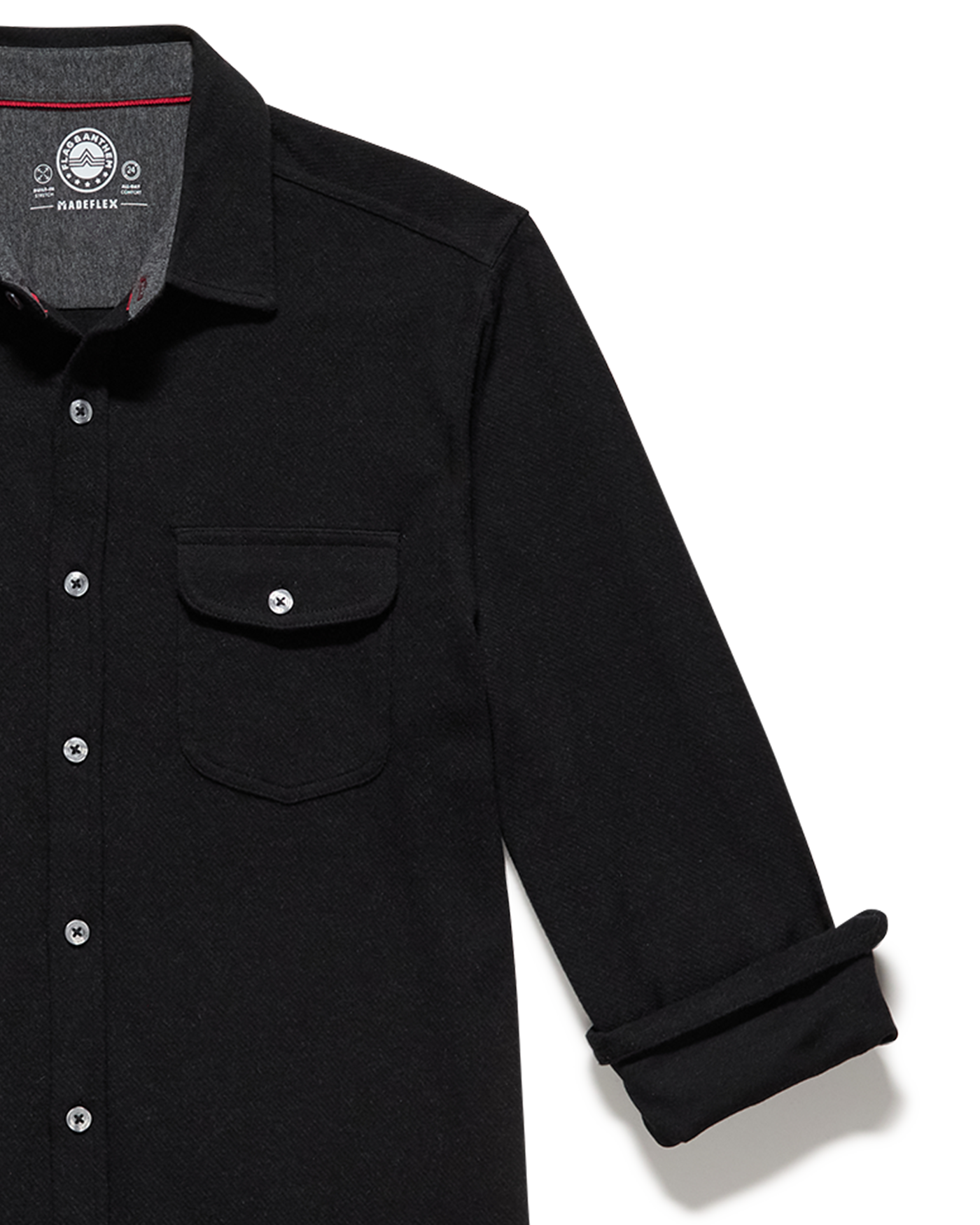 Flag and Anthem Hero Stretch Knit Shirt - Black