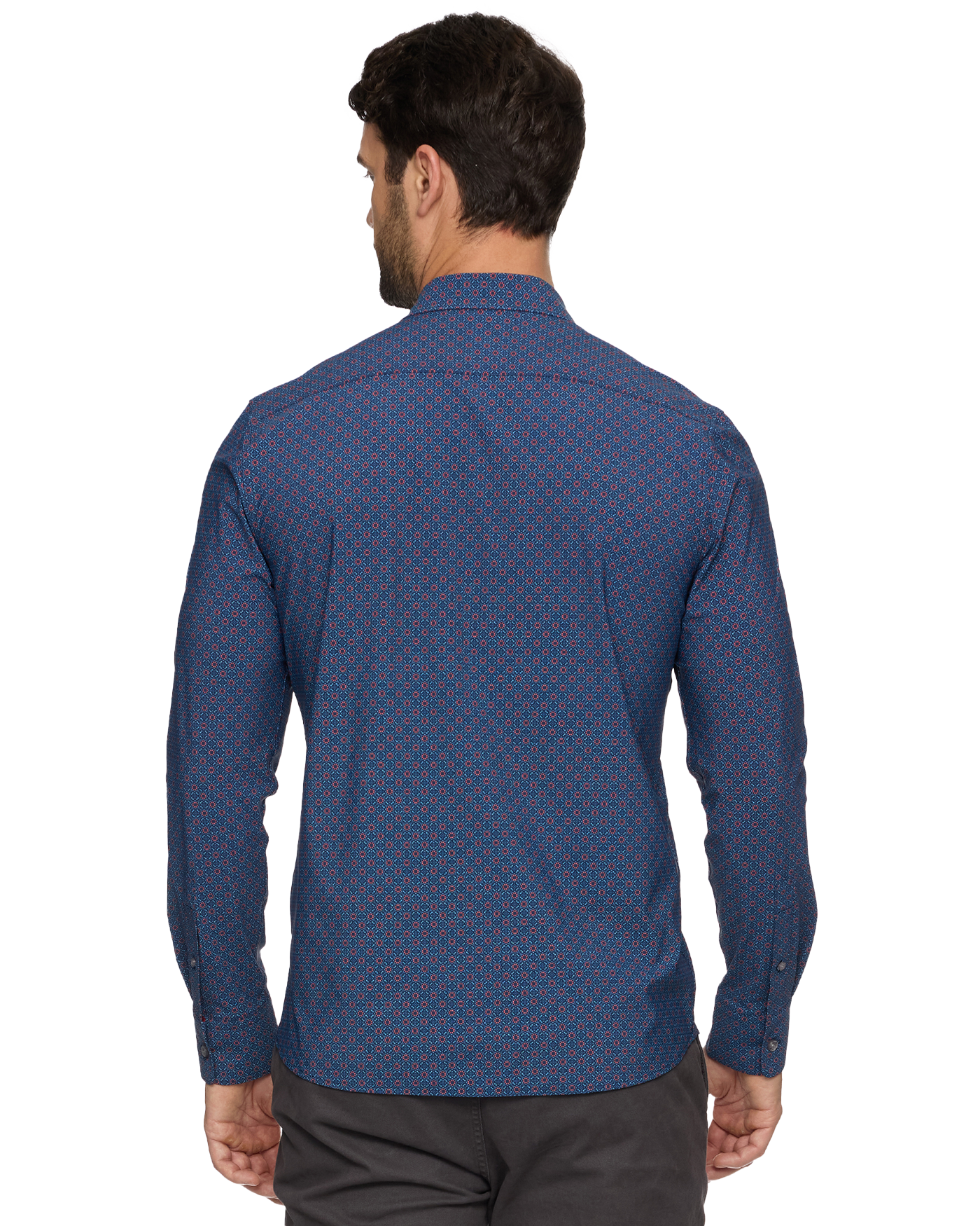 Flag and Anthem MADEFLEX Amos Journey Shirt- Navy / Red