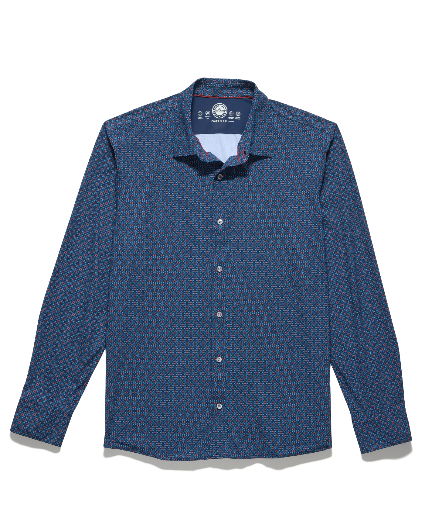 Flag and Anthem MADEFLEX Amos Journey Shirt- Navy / Red