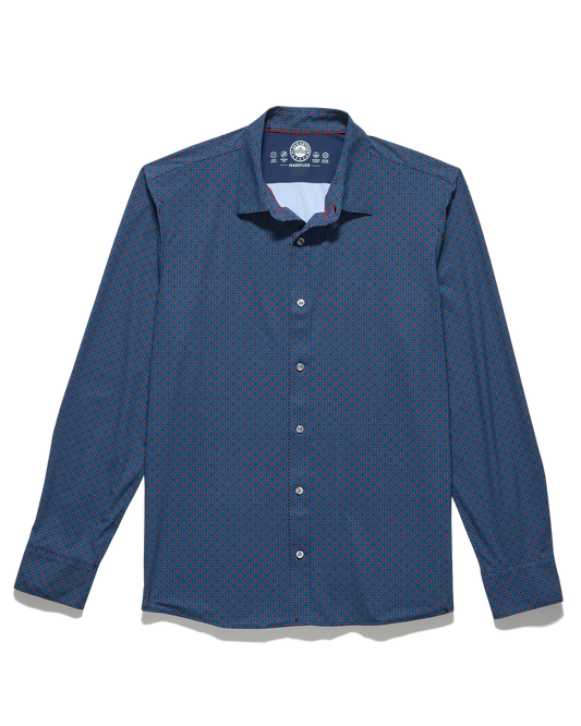Flag and Anthem MADEFLEX Amos Journey Shirt- Navy / Red